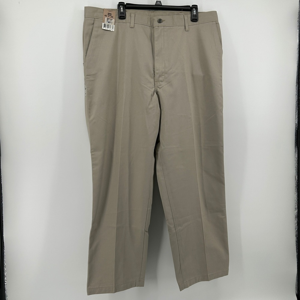 BUNDLE Lee Mens Plain Front Relaxed Fit Tapered Leg Chino Pants 40x29 NWT Office - Picture 2 of 14